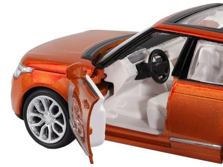 Фото Машина "АВТОПАНОРАМА" 2013 Range Rover, оранжевый, 1/34, свет, звук, инерция, в/к 17,5*13,5*9 см | Инномарт