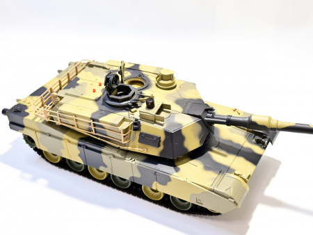 Фото Радиоуправляемый танк Heng Long HL3816-01 1/24 Battle M1A1 ABRAMS, стреляет шариками, RTR | Инномарт