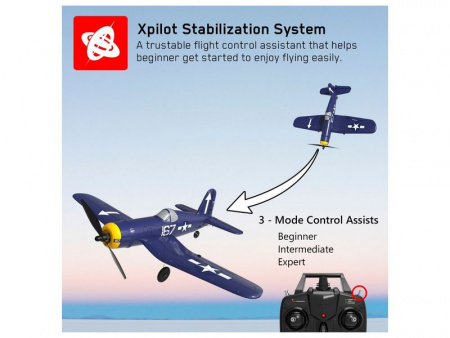Фото Радиоуправляемый самолет Volantex RC F4U 400мм 2.4G 4ch LiPo RTF with Gyro | Инномарт