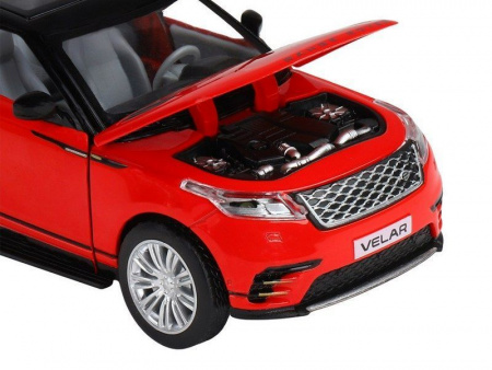 Фото Машина "АВТОПАНОРАМА" Range Rover Velar, красный, 1/32, свет, звук, инерция, в/к 17,5*12,5*6,5 | Инномарт