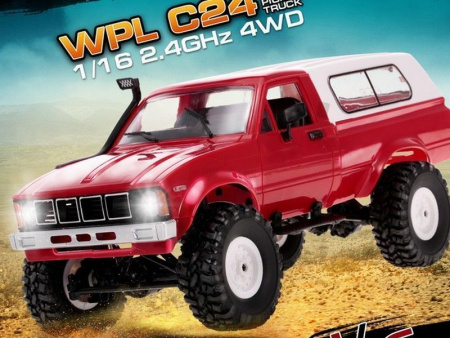 Фото Радиоуправляемая машина WPL пикап Hilux (красная) 4WD 2.4G 1/16 RTR | Инномарт