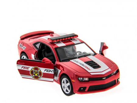 Фото Машина Kinsmart 1:38 Chevrolet Camaro 2014 (Police/Fire) инерция (1/12шт.) б/к | Инномарт