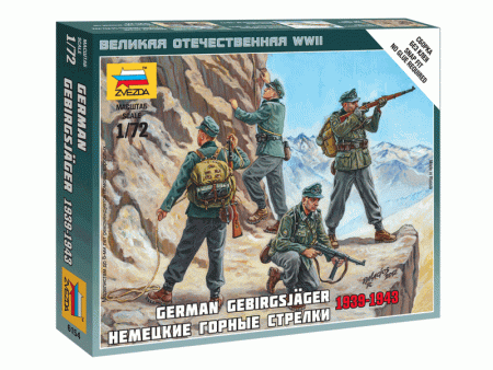Фото Сборные солдатики ZVEZDA Немецкие горные стрелки, 1/72 | Инномарт