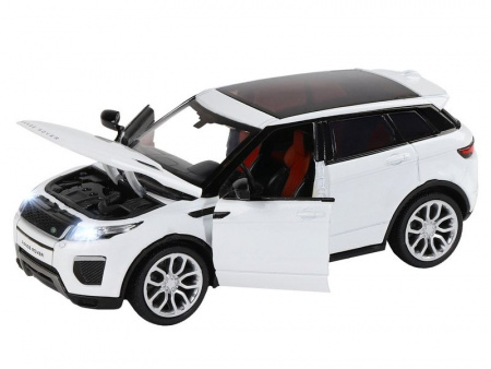 Фото Машина "АВТОПАНОРАМА" Range Rover Evoque, белый, 1/32, свет, звук, инерция, в/к 17,5*13,5*9 см | Инномарт