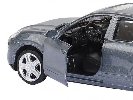 Фото Машина "АВТОПАНОРАМА" Porsche Cayenne S, серый перламутр, 1/43, инерция, в/к 17,5*12,5*6,5 см | Инномарт