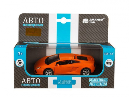 Фото Машина "АВТОПАНОРАМА" Lamborghini Gallardo LP560-4, оранжевый, 1/43, инерция, в/к 17,5*12,5*6,5 см | Инномарт