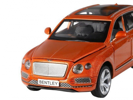 Фото Машина "АВТОПАНОРАМА" Bentley Bentayga, оранжевый, 1/34, свет, звук, инерция, в/к 17,5*13,5*9 см | Инномарт
