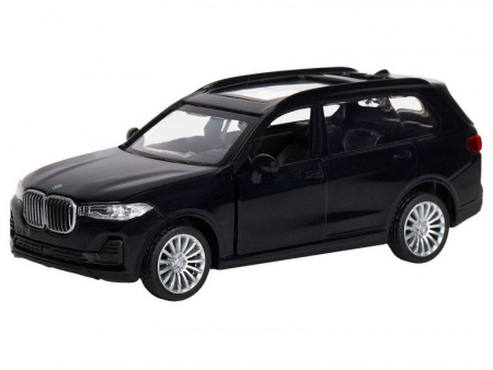 Фото Машина "АВТОПАНОРАМА" BMW X7, 1/44,, черный, инерция, откр. двери, в/к 17,5*12,5*6,5 см | Инномарт