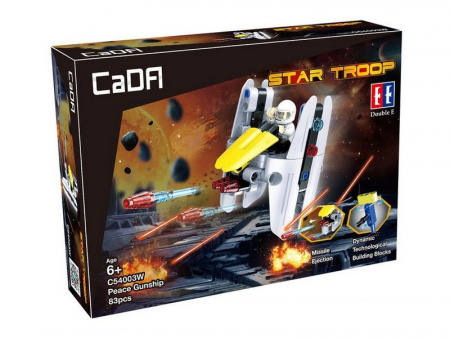 Фото Конструктор CaDA Technic звездный отряд, соберите звездный корабль с C54001W+02W+04W (83 детали) | Инномарт