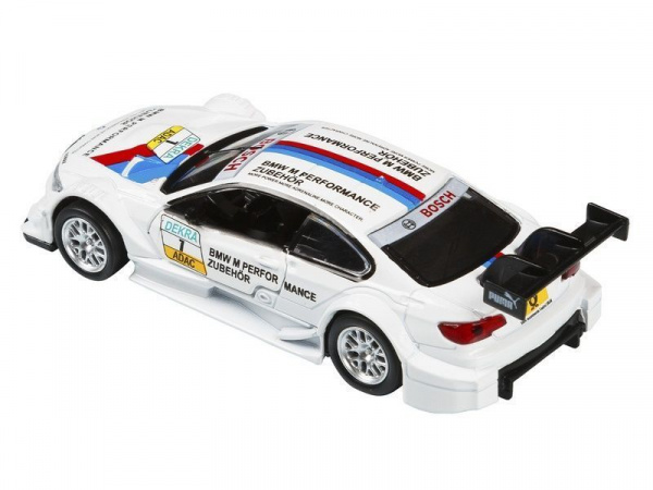 Машина "АВТОПАНОРАМА" BMW M3 DTM, 1/42, белый, инерция, откр. двери, в/к 17,5*12,5*6,5 см | Инномарт