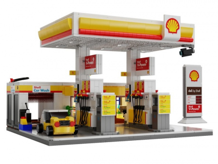 Фото Конструктор CaDA автозаправочная станция Shell (1309 деталей) | Инномарт