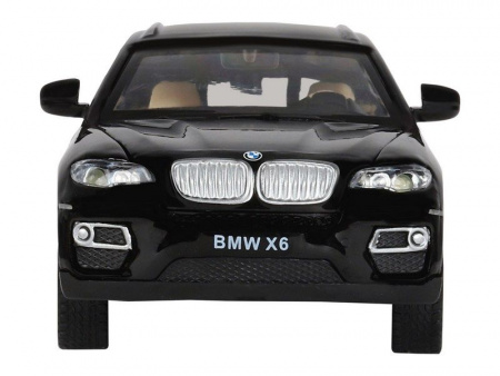 Фото Машина "АВТОПАНОРАМА" BMW X6, черный, 1/32, свет, звук, инерция, в/к 17,5*13,5*9 см | Инномарт