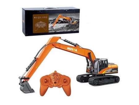 Фото Радиоуправляемый экскаватор HUI NA TOYS, длиннорукий, красный 2.4G 15CH 1/14 RTR | Инномарт