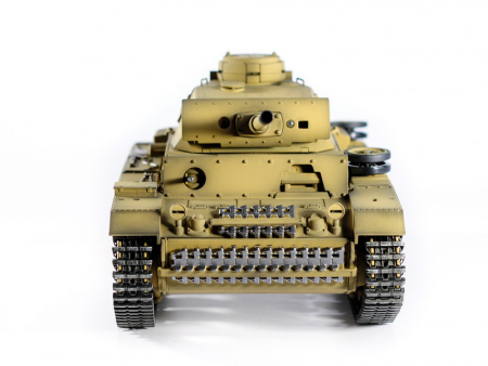 Фото Р/У танк Taigen 1/16 Panzerkampfwagen III (Германия) дым, свет (для ИК боя) V3 2.4G RTR пустыня | Инномарт