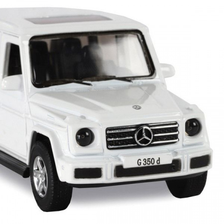 Фото Машина "АВТОПАНОРАМА" Mercedes-Benz G350d, белый, 1/42, инерция, в/к 17,5*12,5*6,5 см | Инномарт