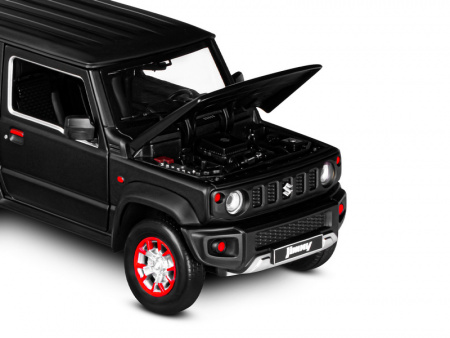 Фото Машина "АВТОПАНОРАМА" Suzuki Jimny, 1/18, черный, свет, звук, в/к 24,5х12,5х10,5 см | Инномарт