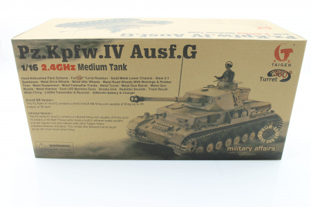 Фото Р/У танк Taigen 1/16 Panzerkampfwagen IV Ausf.F2.Sd.Kfz (Германия) 2.4G, RTR, летний камуфляж | Инномарт