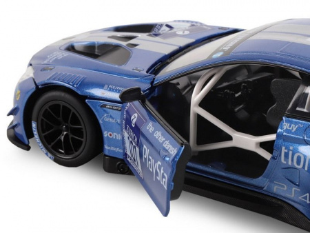 Фото Машина "АВТОПАНОРАМА" BMW M6 GT3, синий, 1/24, свет, звук, в/к 24,5*12,5*10,5 см | Инномарт