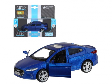 Фото Машина "АВТОПАНОРАМА" HYUNDAI ELANTRA, синий, 1/40, инерция, в/к 17,5*12,5*6,5 см | Инномарт