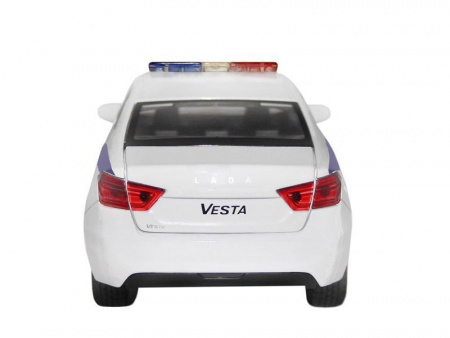 Фото Машина "АВТОПАНОРАМА" LADA VESTA "Полиция" седан, 1/24, свет. звук. эффекты, в/к 24,5*12,5*10,5 см | Инномарт