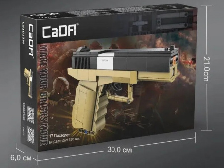 Фото Конструктор CaDA пистолет 17 Pistol (338 деталей) | Инномарт