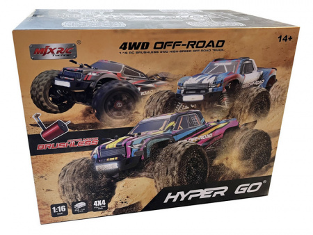 Фото Радиоуправляемая трагги MJX Hyper Go 16210 Brushless 4WD 2.4G LED 1/16 RTR | Инномарт