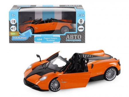 Фото Машина "АВТОПАНОРАМА" Pagani Huayra Roadster, оранжевый, 1/24, свет, звук, в/к 24,5*12,5*10,5 см | Инномарт