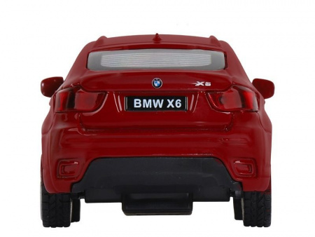 Фото Машина "АВТОПАНОРАМА" BMW X6, красный, 1/43, инерция, в/к 17,5*12,5*6,5 см | Инномарт