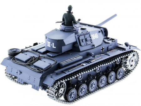 Фото Р/У танк Heng Long 1/16 Panzerkampfwagen III (Германия) 2.4G RTR PRO темно-серый | Инномарт