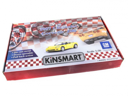 Фото Машина Kinsmart CHEVROLET CORVETTE Z06 инерция (1/12шт.) 1:36 б/к | Инномарт