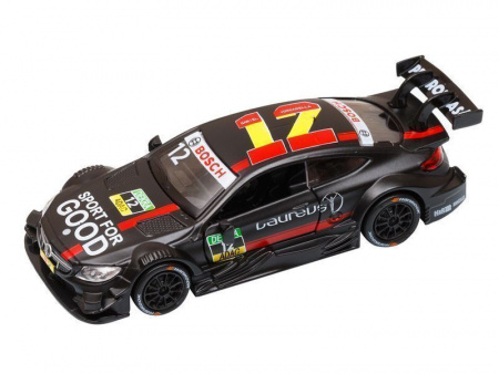 Фото Машина "АВТОПАНОРАМА" Mercedes-AMG C 63 DTM, черный, 1/42, инерция, откр двери, в/к 17,5*12,5*6,5 | Инномарт