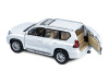 Фото Машина "АВТОПАНОРАМА" Land Cruiser Prado, 1/24, белый, свет, звук, в/к 24,5х12,5х10,5 см | Инномарт