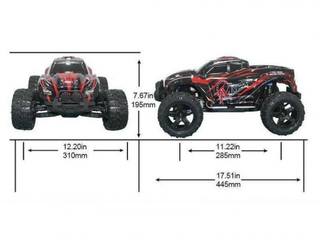 Фото Радиоуправляемый монстр Remo Hobby MMAX Brushless (красный) 4WD 2.4G 1/10 RTR | Инномарт