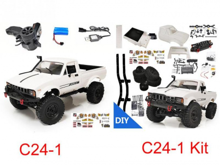 Фото Радиоуправляемая машина WPL пикап Hilux (белый) 4WD 2.4G 1/16 KIT | Инномарт