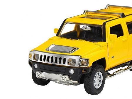 Фото Машина "АВТОПАНОРАМА" Hummer H3, желтый, 1/32, свет, звук, инерция, в/к 17,5*13,5*9 см | Инномарт
