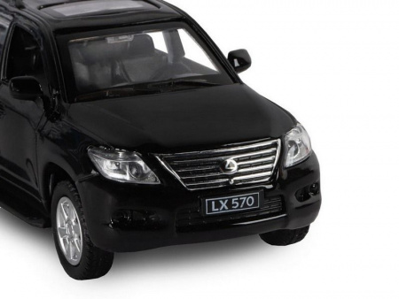 Фото Машина "АВТОПАНОРАМА" Lexus LX570, черный, 1/43, инерция, в/к 17,5*12,5*6,5 см | Инномарт
