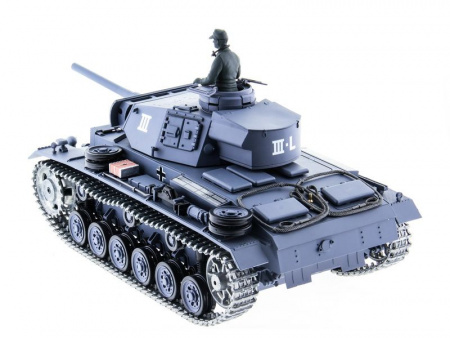 Фото Р/У танк Heng Long 1/16 Panzerkampfwagen III (Германия) 2.4G RTR PRO темно-серый | Инномарт