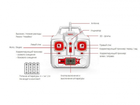 Фото Р/У квадрокоптер Syma X8HW с FPV трансляцией Wi-Fi, барометр 2.4G RTF | Инномарт