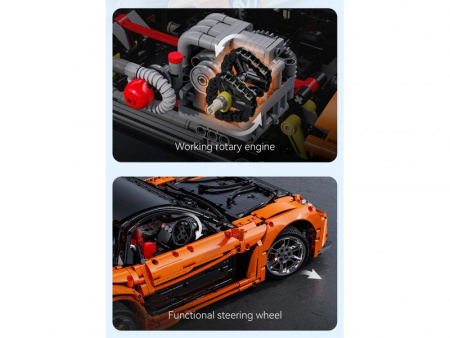 Фото Радиоуправляемый конструктор CaDA MASTER спорткар Mazda RX-7 1/8 (3305 деталей) | Инномарт