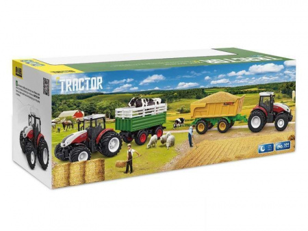 Фото Р/У фермерский трактор Korody с прицепом самосвалом, широкие колеса 1/24 2.4G 6CH RTR | Инномарт