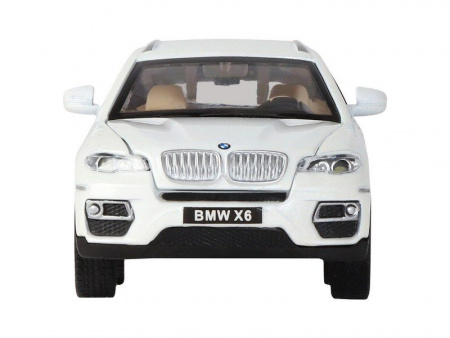 Фото Машина "АВТОПАНОРАМА" BMW X6, белый, 1/32 , свет, звук, инерция, в/к 17,5*13,5*9 см | Инномарт