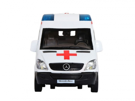 Фото Машина "АВТОПАНОРАМА" Mercedes Sprinter "Скорая помощь", белый, 1/32, в/к 18*9*13,5 см | Инномарт
