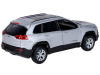 Фото Машина "АВТОПАНОРАМА" Jeep Cherokee, 1/32, серебряный, инерция, свет, звук, в/к 17,5*13,5*9 см | Инномарт