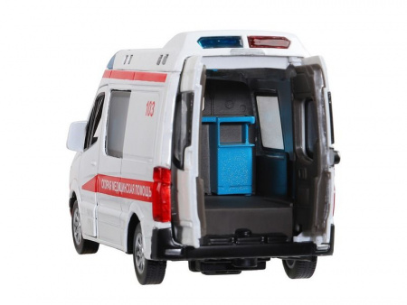 Фото Машина "АВТОПАНОРАМА" Mercedes Sprinter "Скорая помощь", белый, 1/32, в/к 18*9*13,5 см | Инномарт