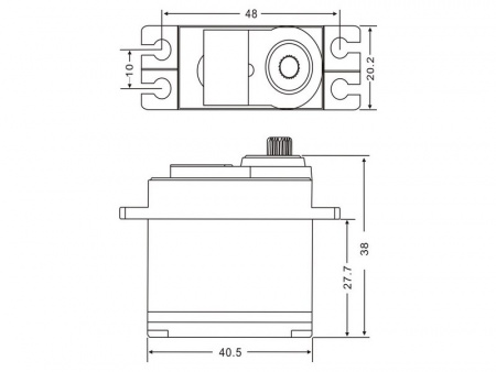 Фото Сервомашинка цифровая JX Servo PDI-6110MG (61г/10.68/0.083/6V) стандартная | Инномарт