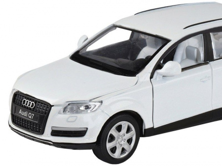 Фото Машина "АВТОПАНОРАМА" Audi Q7, белый, 1/32, свет, звук, инерция, в/к 17,5*13,5*9 см | Инномарт