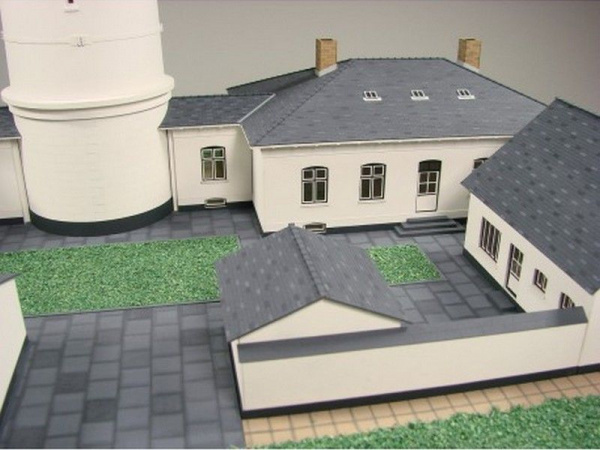 Сборная картонная модель Shipyard маяк Lighthouse Kampen with buildings (№74), 1/87 | Инномарт