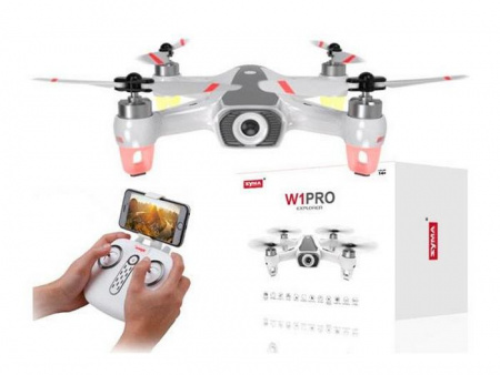 Фото Радиоуправляемый квадрокоптер Syma W1PRO brushless с FPV по Wi-Fi, барометр, GPS, 6-AXIS, 2.4G RTF | Инномарт
