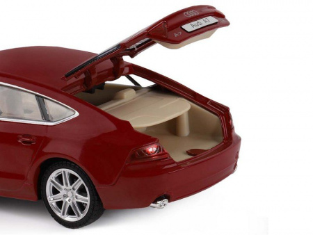 Фото Машина "АВТОПАНОРАМА" Audi A7, красный, 1/24, свет, звук, в/к 24,5*12,5*10,5 см | Инномарт