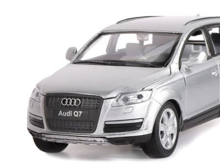 Фото Машина "АВТОПАНОРАМА" Audi Q7, серебряный, 1/32, свет, звук, инерция, в/к 17,5*13,5*9 см | Инномарт